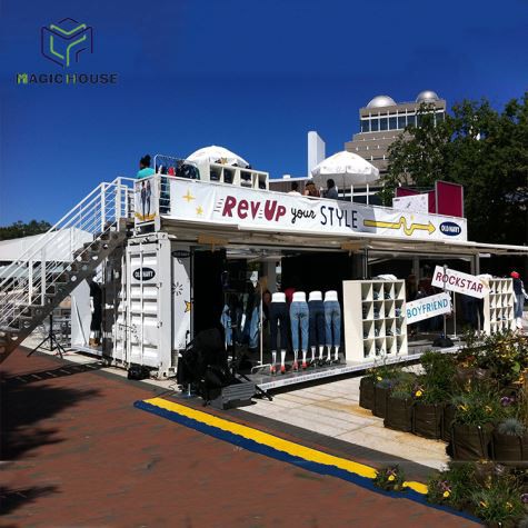 Modulær strandbeholder bar vende