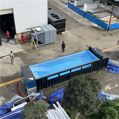 40-Foot Container Swimming Pool With Waterfall